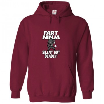Fart Ninja Silent But Deadly Funny Classic Unisex Political Kids and Adults Pullover Hoodie